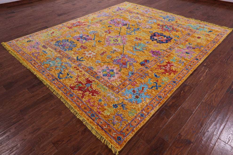 8' 3" X 9' 9" Turkish Oushak Hand Knotted Wool Rug - Q16052