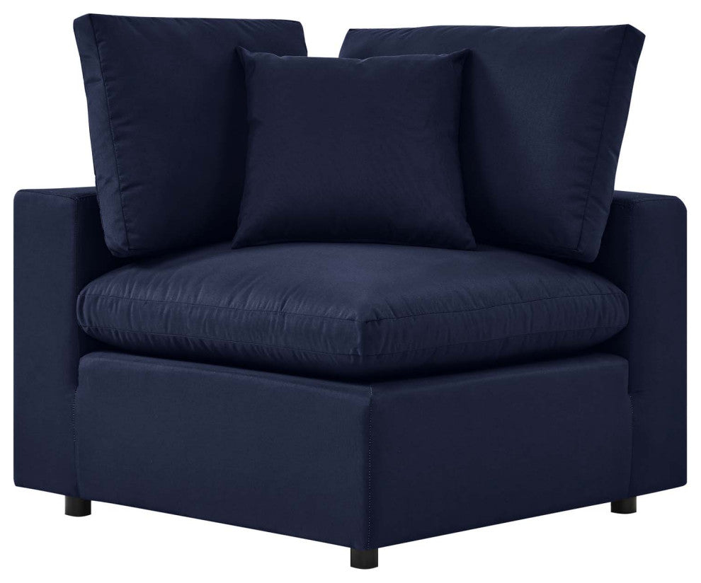 Modular Lounge Sectional Deep Sofa Set, Blue Navy, Modern, Outdoor Hospitality