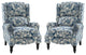 Modern Manual Wingback Recliner Set of 2, Jacobean