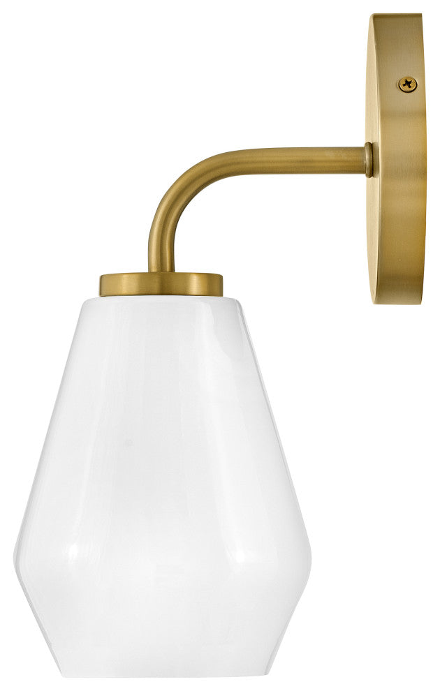 Lark Gio 11.25" Single Bath Vanity Light, Lacquered Brass