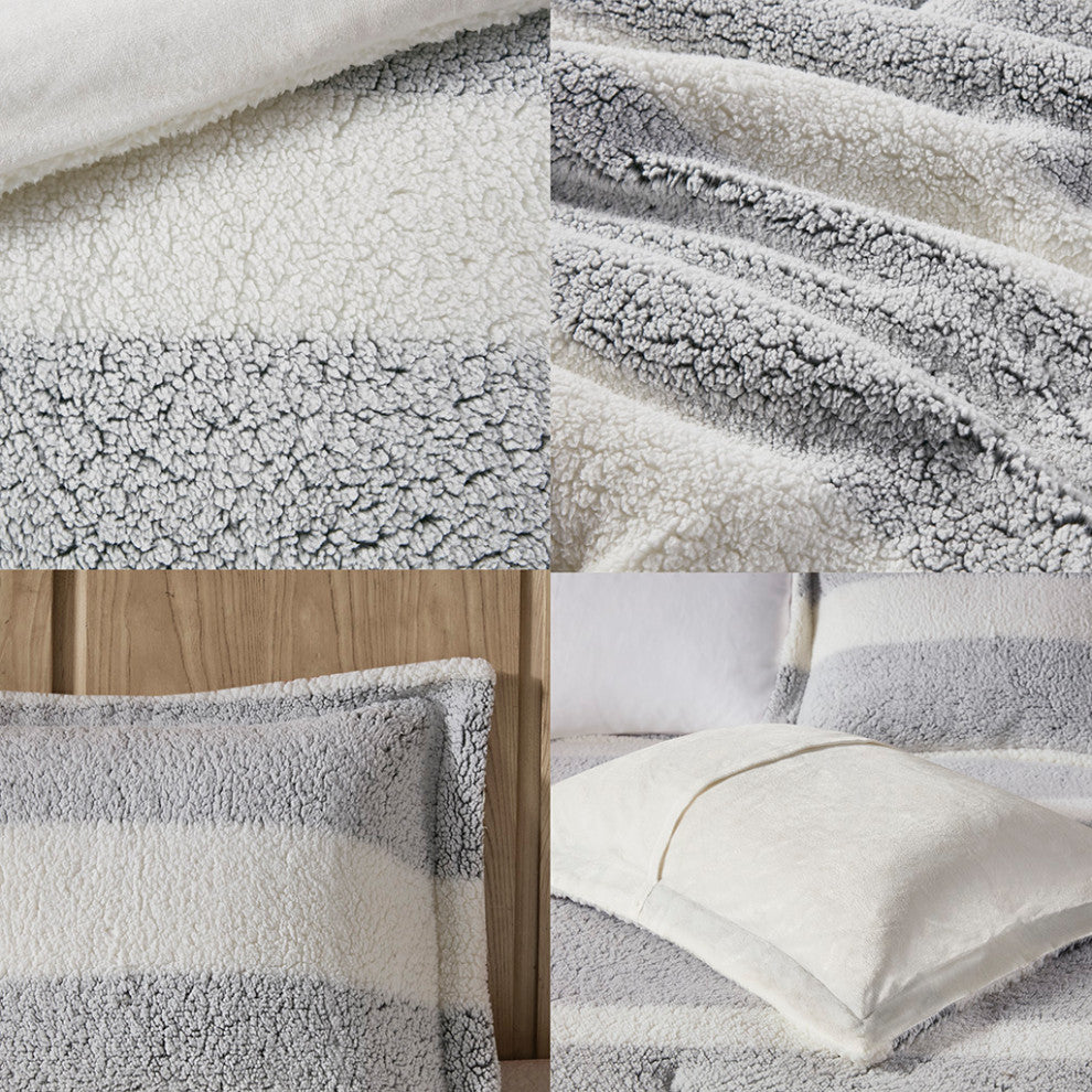 Madison Park Hollis Sherpa Comforter Set