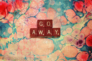 "Go Away" Print on Canvas by Sylvia Cook