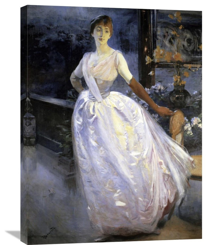 "Madame Roger Jourdain" Stretched Canvas Giclee by Albert Besnard, 23"x30"