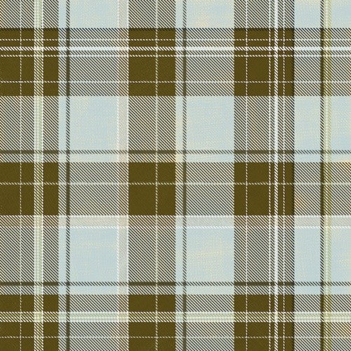 "Green Madras Plaid Tweed" Pillow 20"x20"