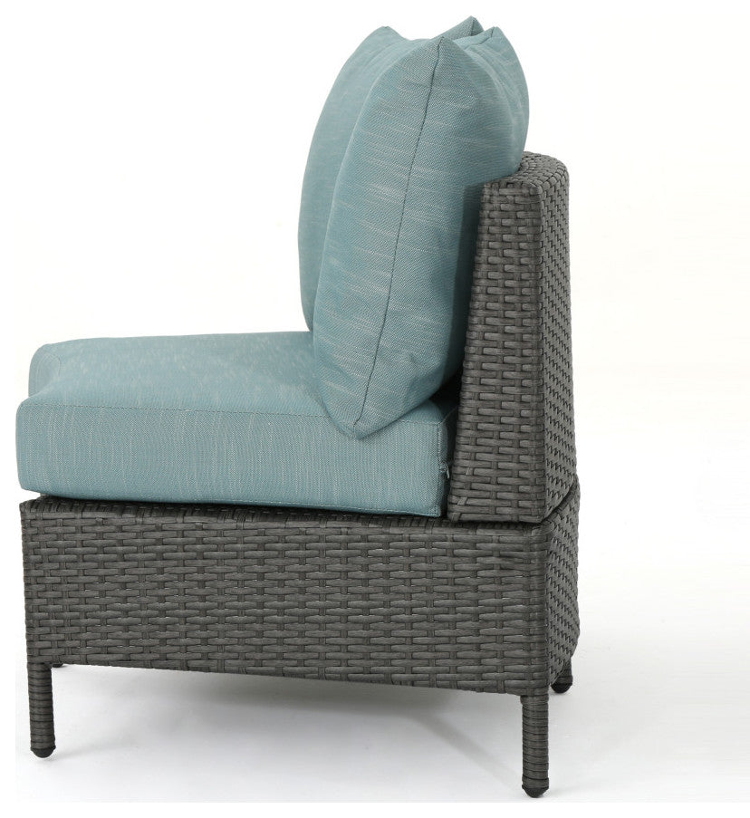 GDF Studio 10-Piece Venice Outdoor 8 Seater Round Wicker Sectional Sofa Set