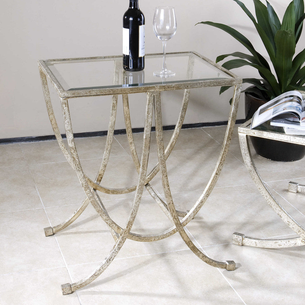 Uttermost - 24592 - Side Table - Marta - Antiqued Silver