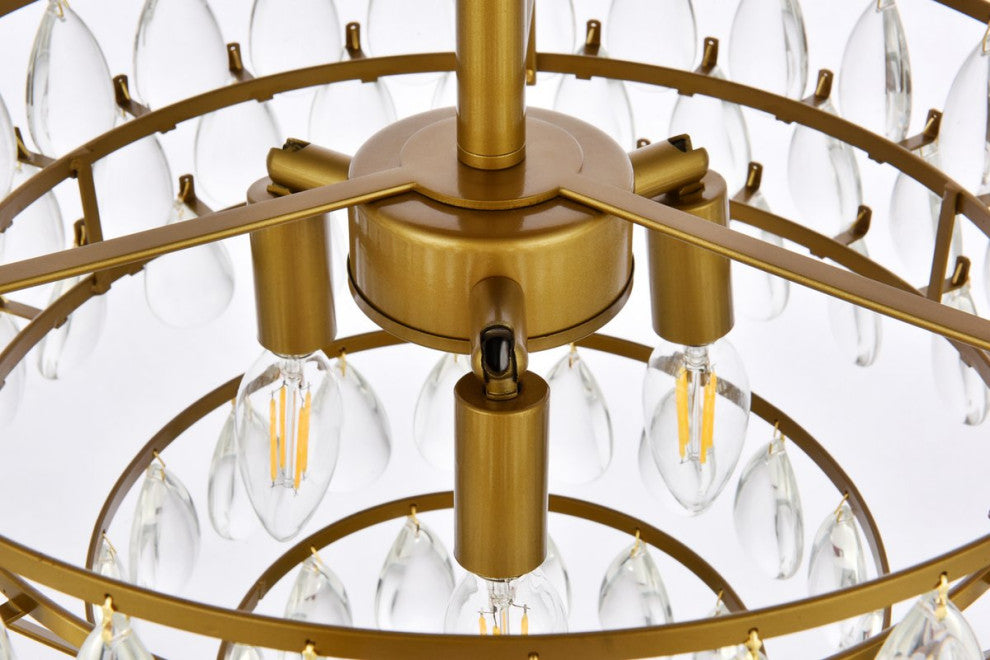 Murphy 16" Flush Mount, Brass