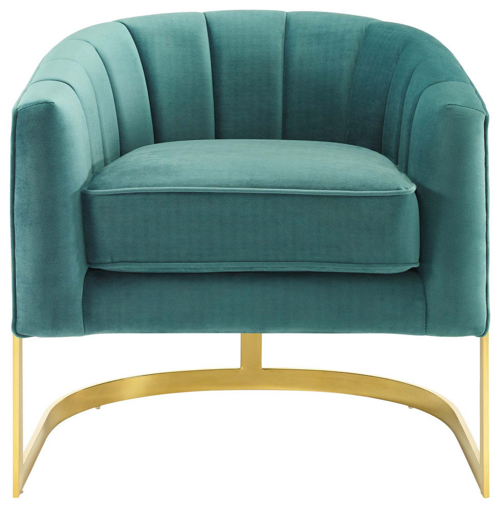 Esteem Vertical Channel Tufted Performance Velvet Accent Armchair by Modway