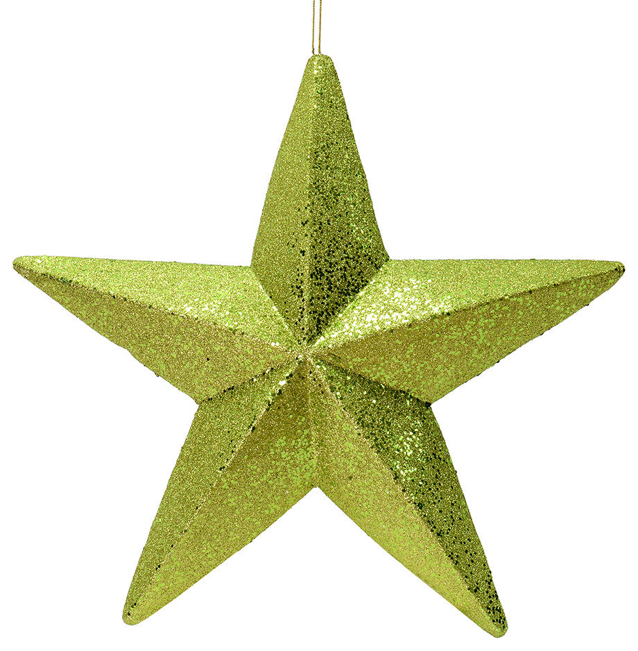 Vickerman L180113 23" Lime Glitter Star Christmas Ornament