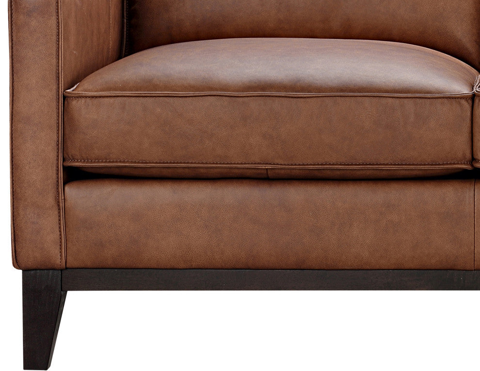 Pimlico 100% Top Grain Leather Loveseat