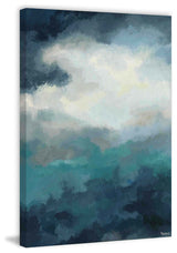 "Dark Forest Clouds" Painting Print on Wrapped Canvas, 16"x24"