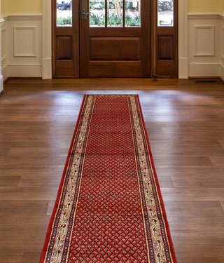 Fine Vintage Distressed Haluk Red/Ivory Runner, 2'9 x 11'4