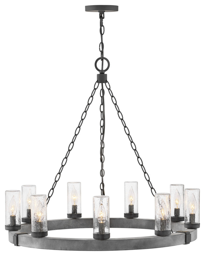 Hinkley Lighting 29208 Sawyer 120v 9 Light 30"W Outdoor Wrought - Sequoia