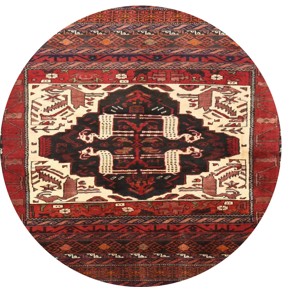 Ahgly Company Indoor Round Traditional Area Rugs, 3' Round