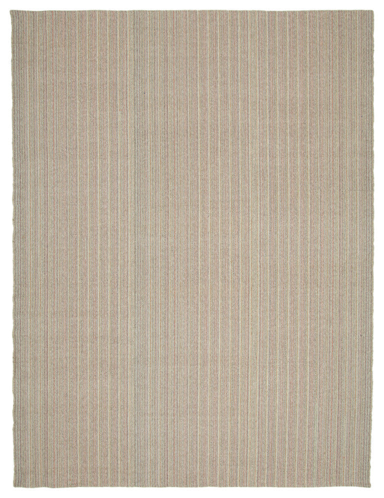 Rug N Carpet - Handmade Turkish 9' 5'' x 12' 5'' Flatweave Wool Kilim Rug