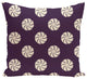 Whirl Of The Season, Decorative Geometric Print Pillow, Purple, 18"x18"