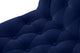 Curve Button Tufted, Fabric Upholstered Dining Chair, Set of 2, Navy Velvet