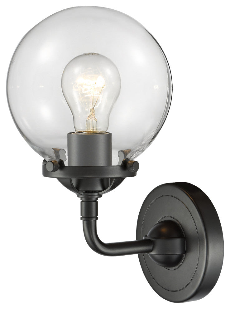 1-Light Beacon 6" Sconce, Oil Rubbed Bronze, Glass: Clear