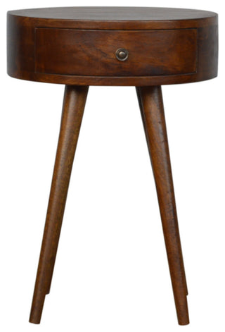 Nordic Chestnut Circular Nightstand
