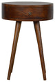 Nordic Chestnut Circular Nightstand