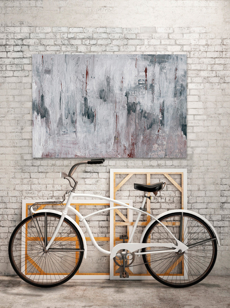 "Hues of Alabaster" Painting Print, Wrapped Canvas, 18"x12"