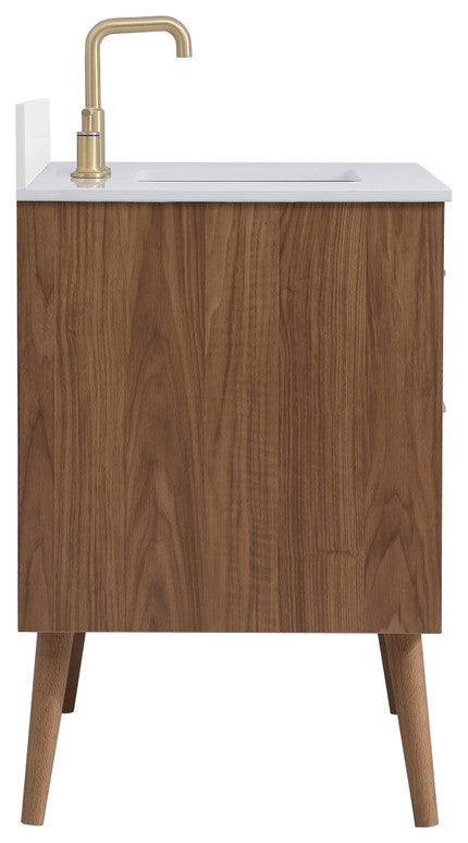 Bella 36" Bathroom Vanity, White With Backsplash