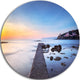 Castiglioncello Bay Concrete Pier, Seascape Photo Round Wall Art, 38"