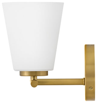 Lark Bri Small Two Light Vanity, Lacquered Brass