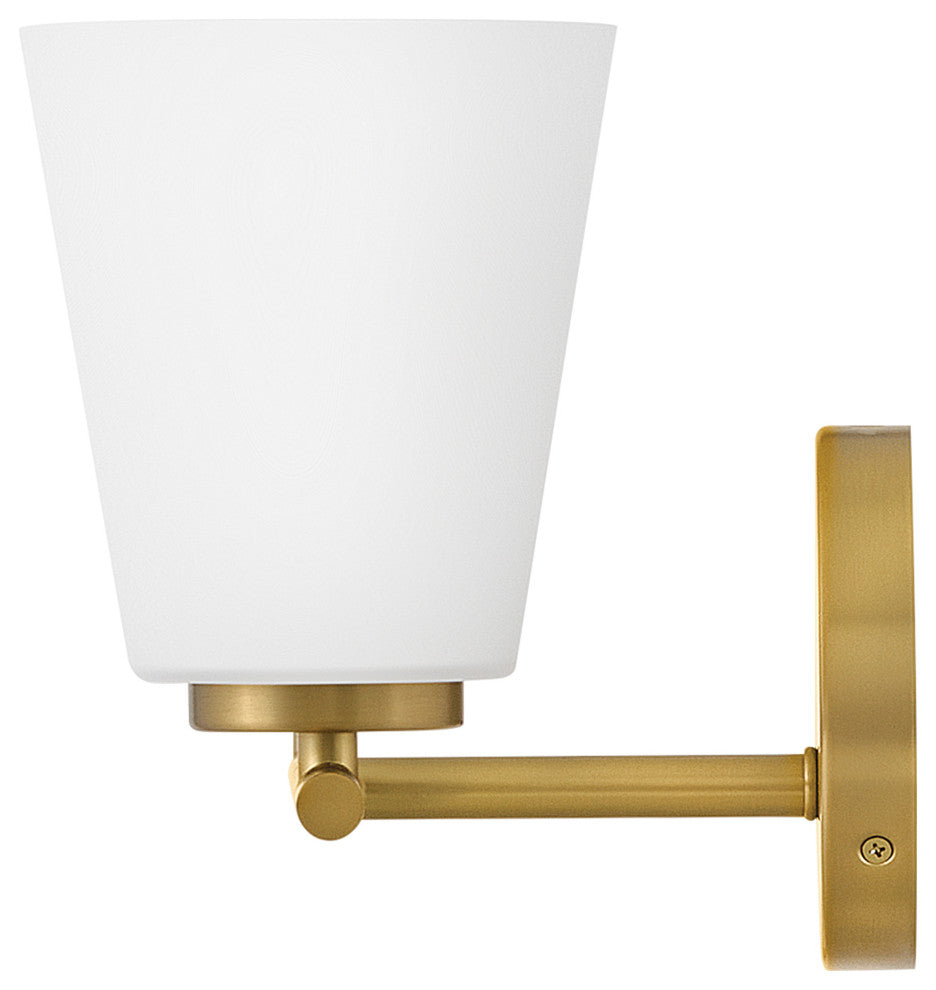 Lark Bri Small Two Light Vanity, Lacquered Brass