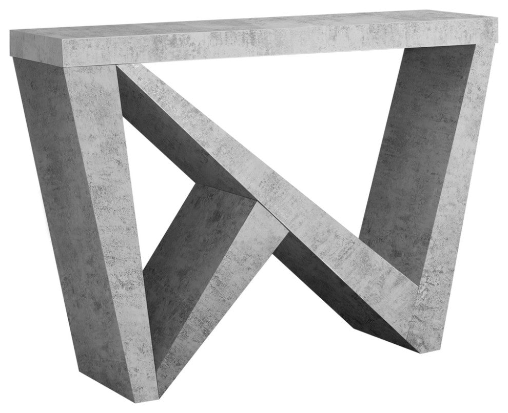 47" Gray Abstract Console Table