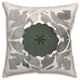 Gray Green Medallion 18x18 Spun Poly Pillow