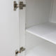 48" Double Sink Vanity, White Finish With Gray Granite And Oval Sink