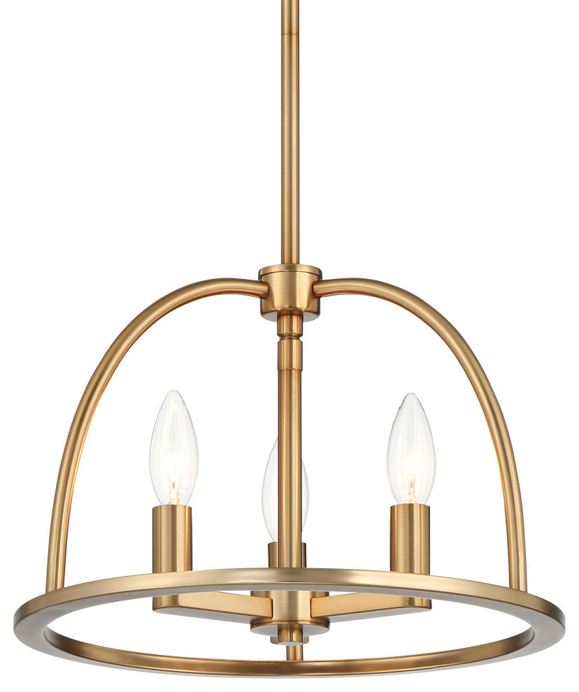 Abbott 3-Light Vibrant Gold Chandelier