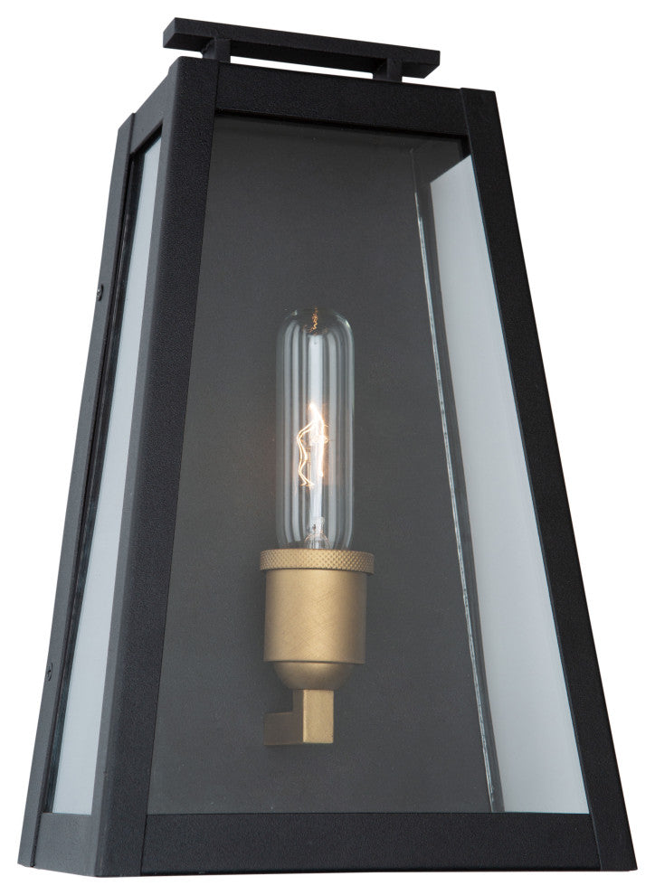 Charlestown Large Outdoor 1 Light Wall Light, Black