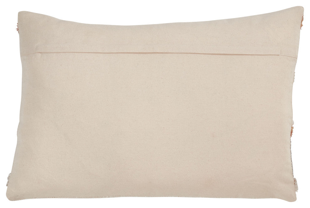 Throw Pillow With Horizontal Striped Design, Multi, 16"x24", Down Filled