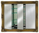 Vanerbilt Triple Door Framed Medicine Cabinet, Antique Silver, Large, Royale