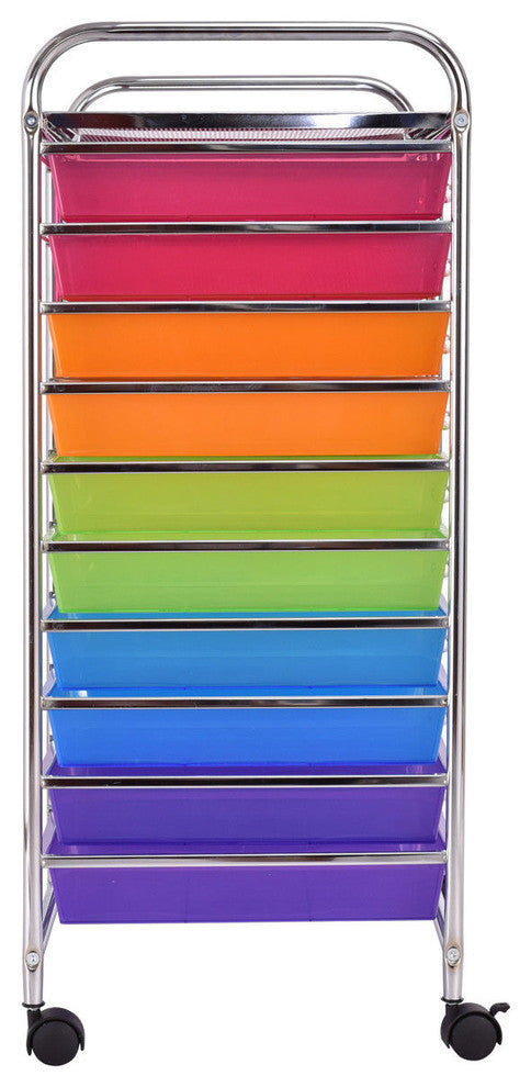 Costway 20 Drawer Rolling Storage Cart Scrapbook Paper Office School Organizer