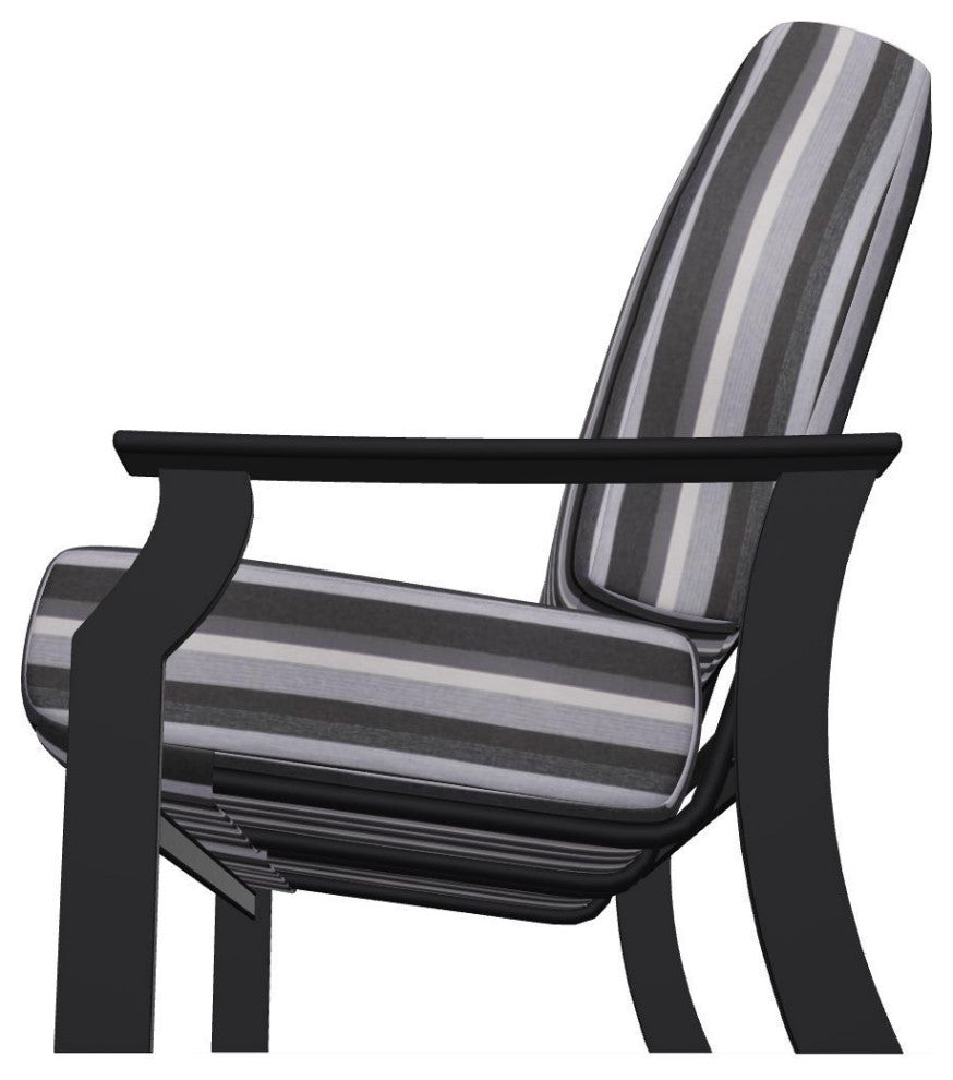 St. Catherine Deep Seat Outdoor Loveseat, Sensory Granite/Black