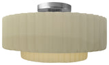 Radiance Medium Tier Pleated Semi-Flush, Vanilla Frame, Brushed Nickel, LED