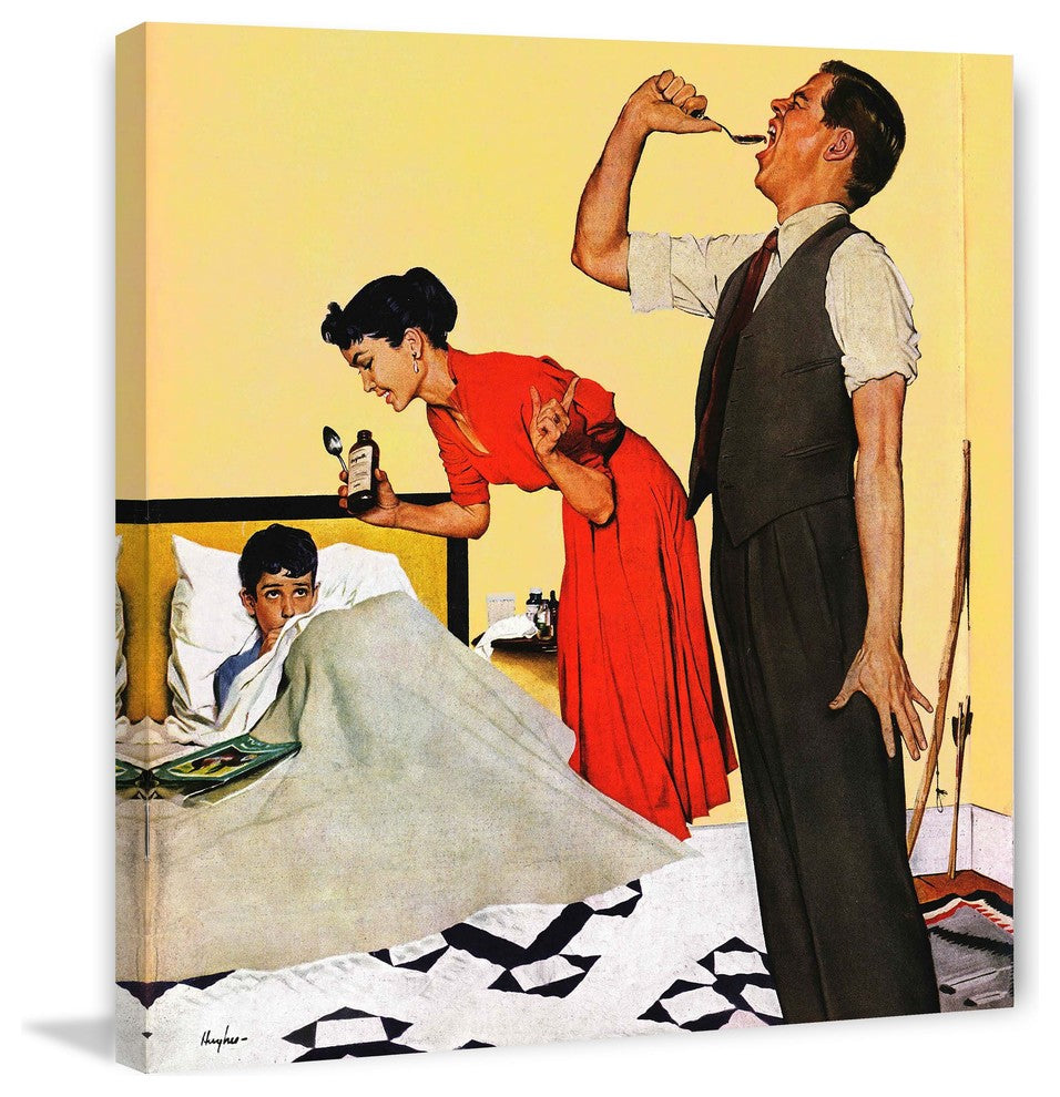 "Take Your Medicine" Painting Print on Canvas by George Hughes