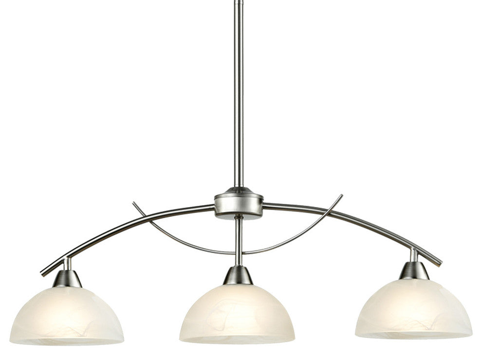 Arched Multi-Light Kitchen Island Lighting, 3-Light-Bn