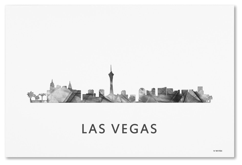 Marlene Watson 'Las Vegas Nevada Skyline' Canvas Art, 32x22