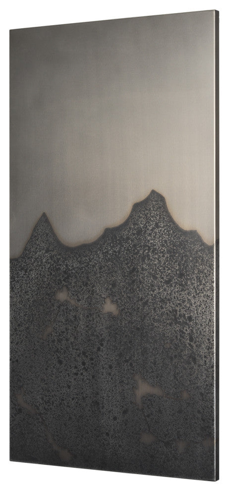Raum Painted Monochrome With Acid Wash Metal Wall Art