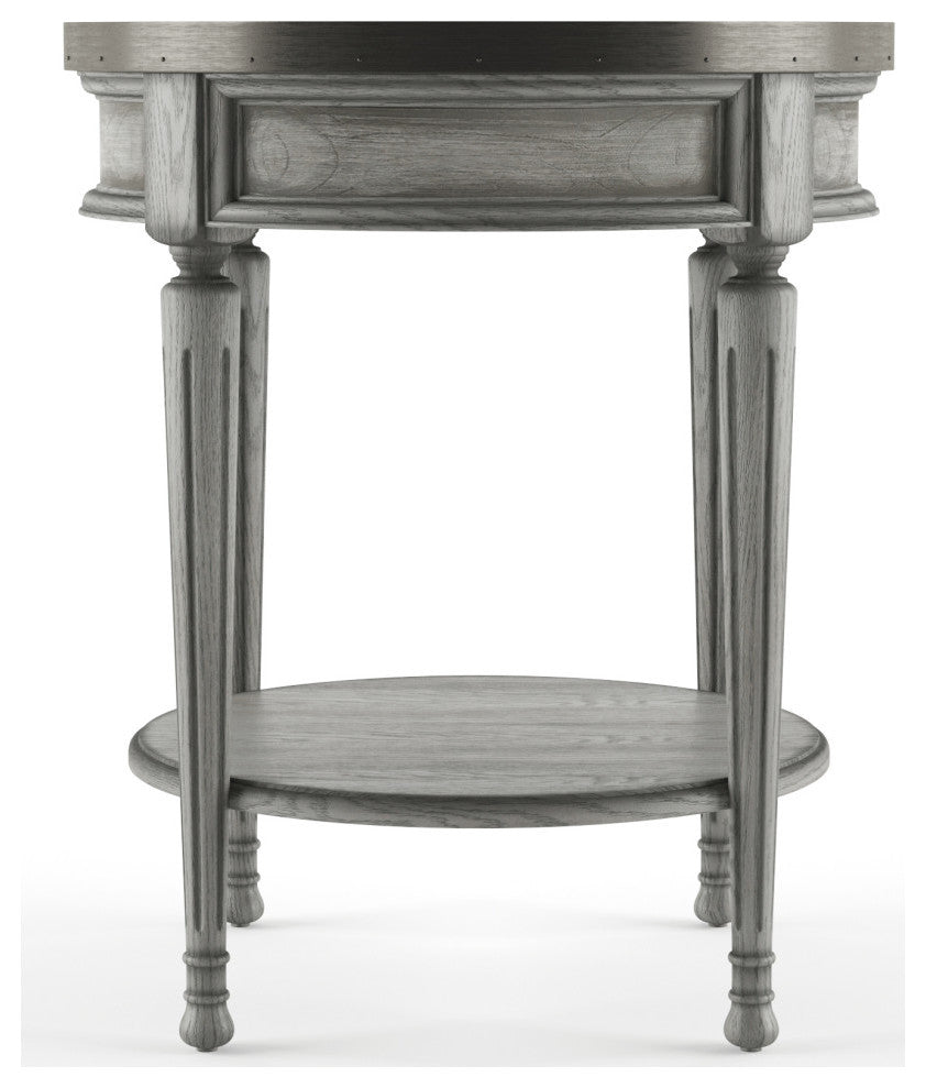 Sampson  Accent Table with Storage, Gray