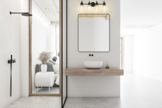 Zlite 340-4V-MB 4-Light Vanity, Clear Seeded