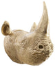 Rhino Wall Sculpture, Gold Leaf