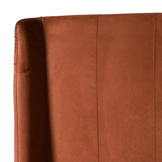 Modrest Roma Modern Burnt Orange Microfiber Upholstered Bed, Eastern King