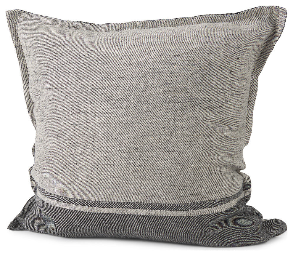 Zadie Light Gray & Dark Gray Decorative Pillow Cover