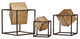 Madison Park Quad Gold Cubes 3-piece Tabletop Decor Set