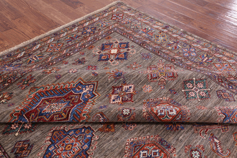 8' 1" X 9' 7" Super Kazak Hand Knotted Rug Q5565